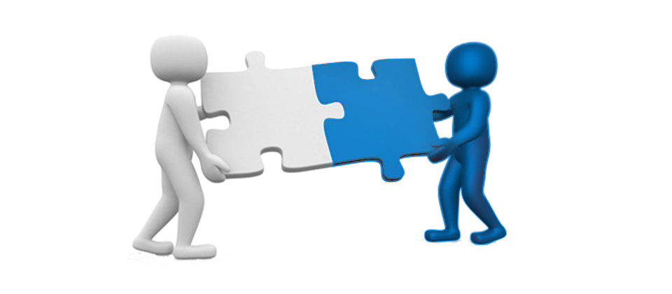 Website fabrik et client assembent un puzzle