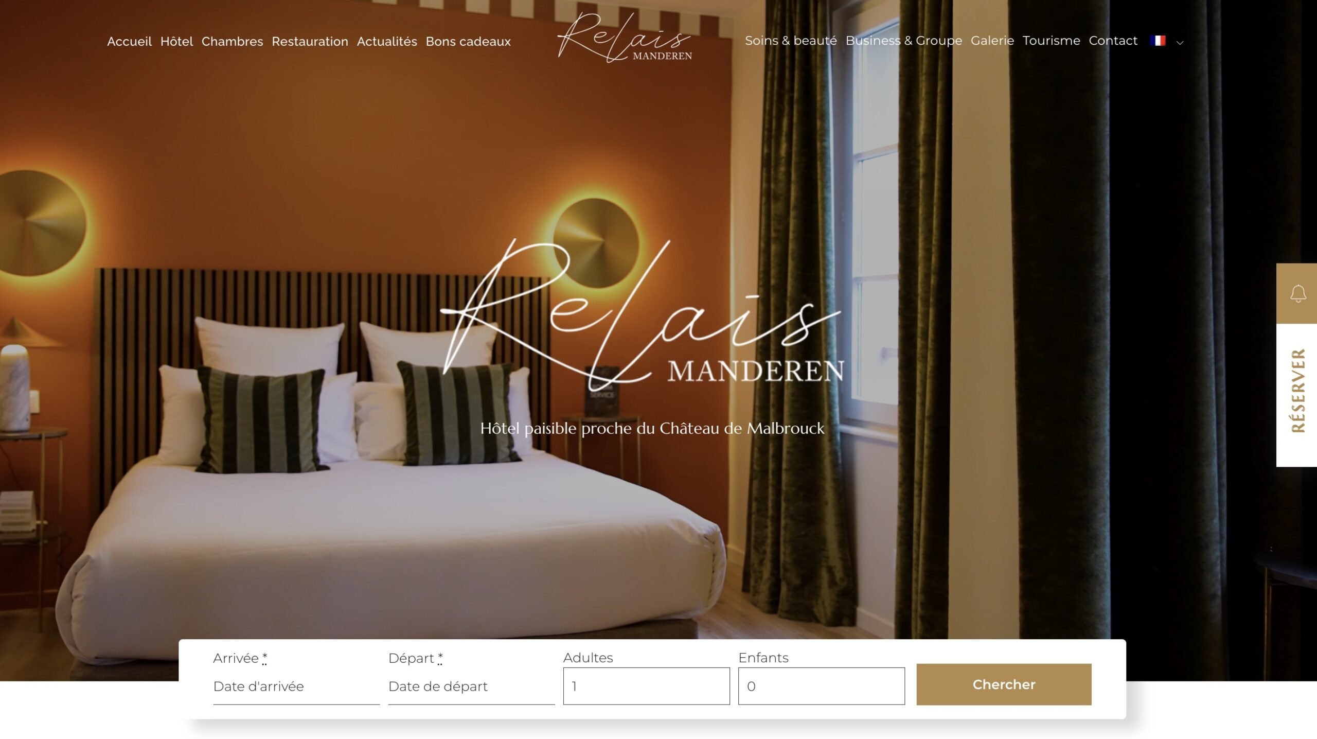 Example of a Relais Château site