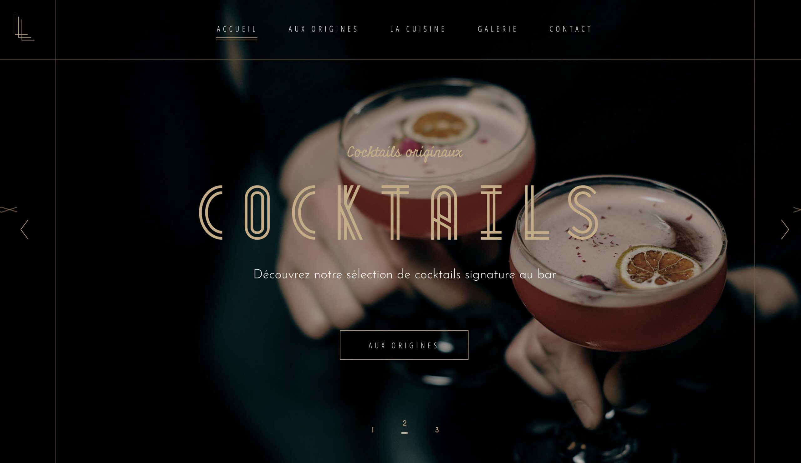 Esempio di sito di un bar
