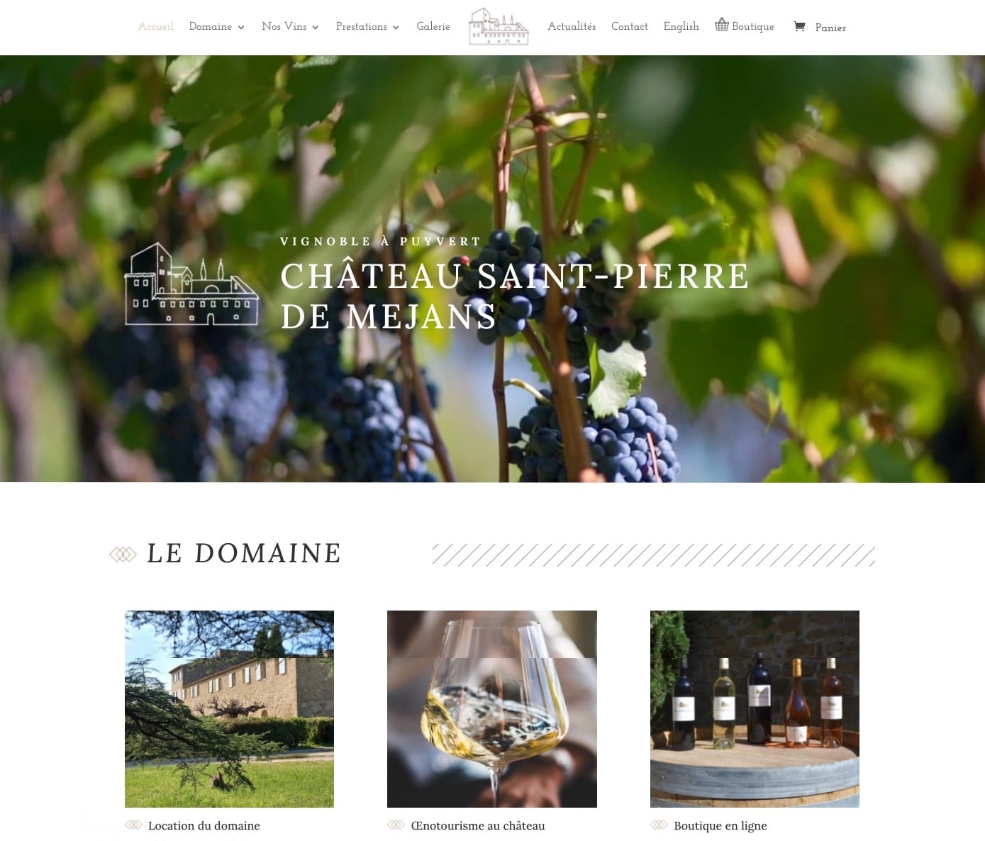 Création de Site Internet pour un Château & Vignoble