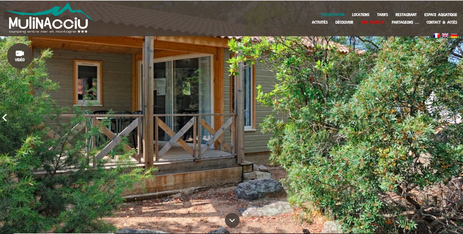 Esempio di sito web per bungalow