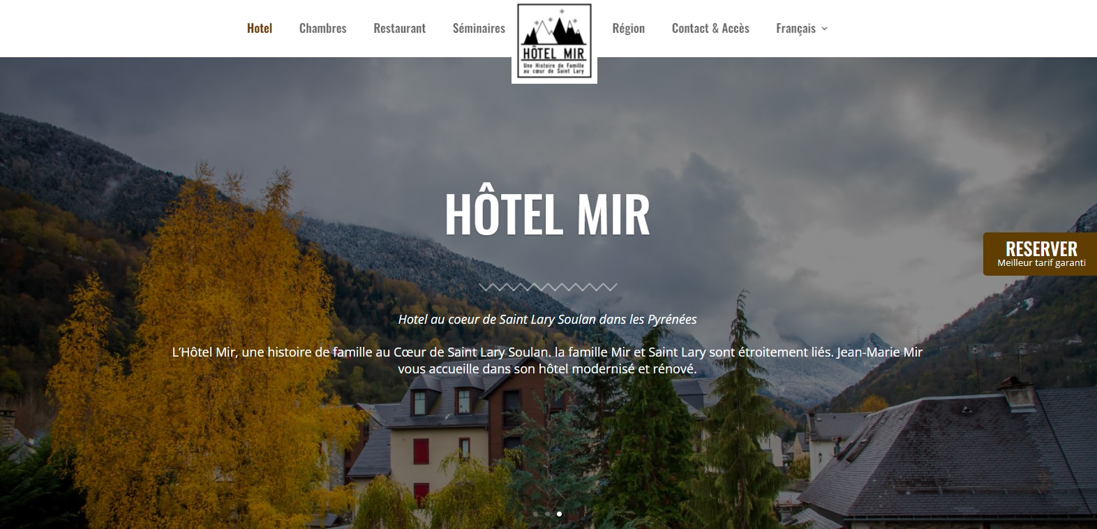 Ejemplo de página web para un chalet de montaña