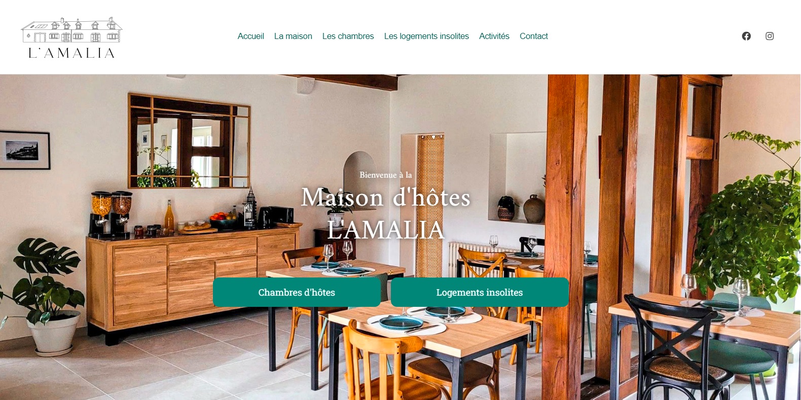 Example of a website for a yurt