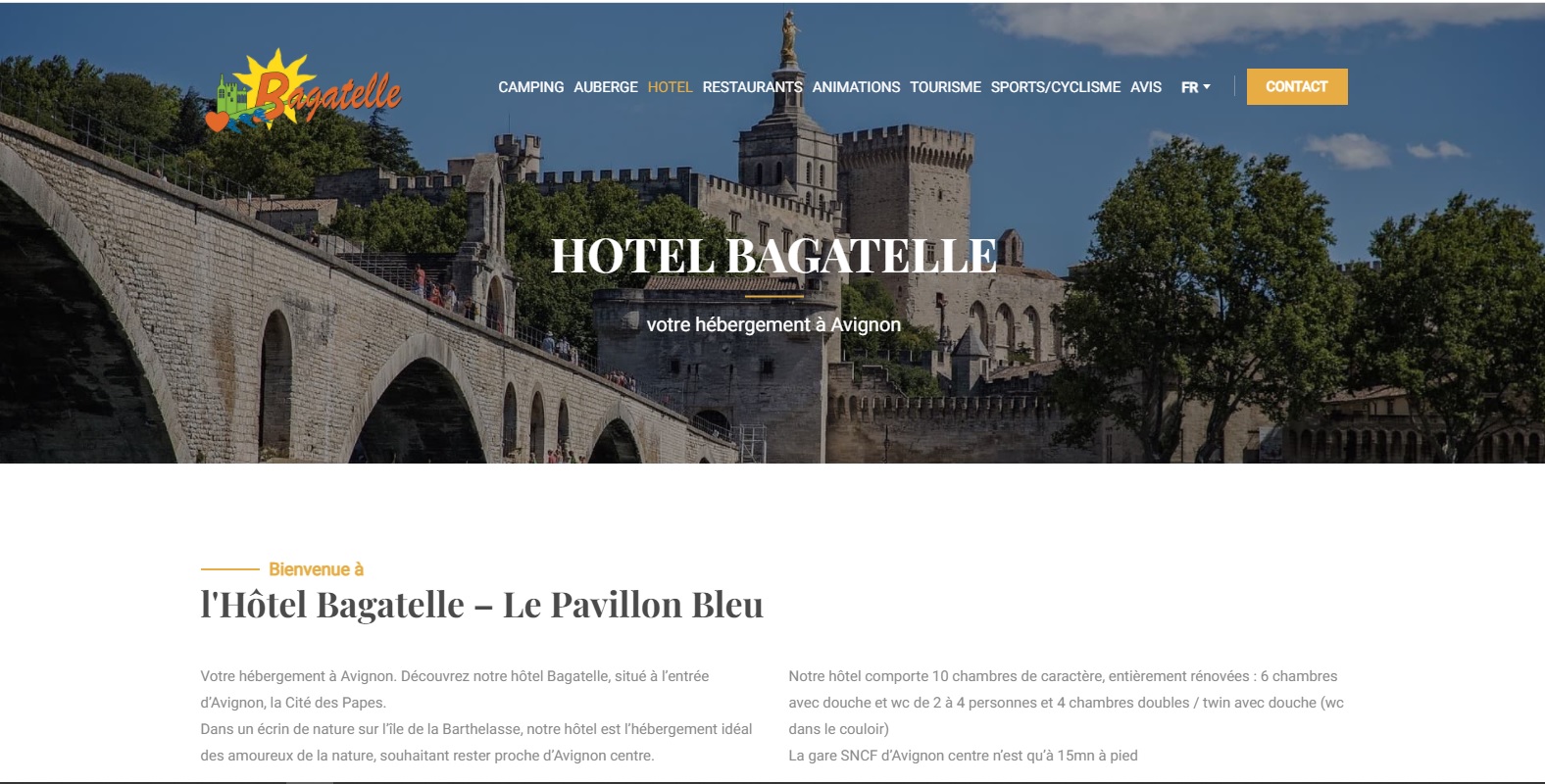 Creazione di siti web per campeggiatori di hotel