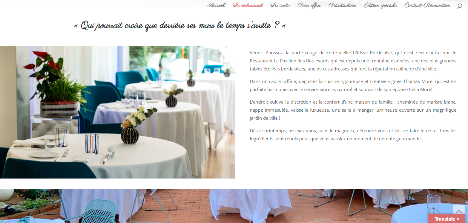 sito web della gastronomia