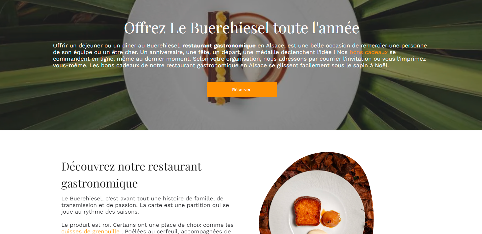 sito web per ristorante gourmet