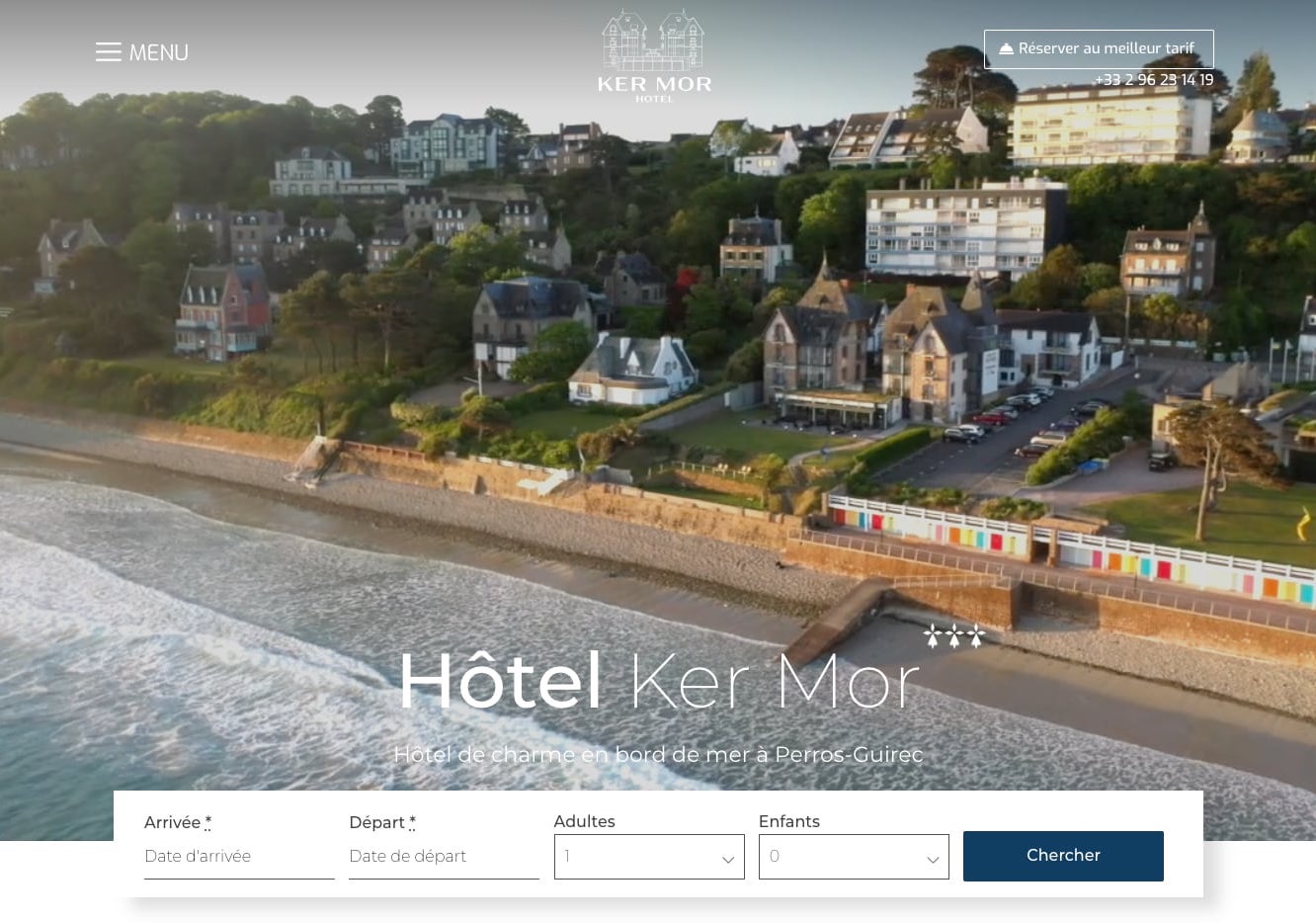 Website design for a hotel in Brittany