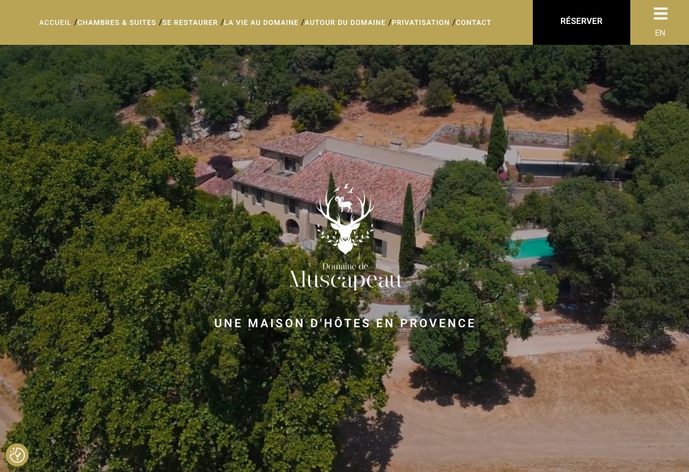 Exemple site Internet maison d'hôtes domaine en Provence