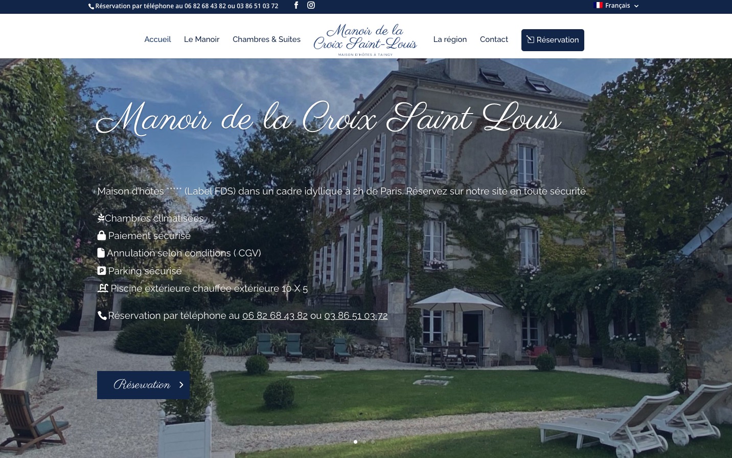 Exemple de site pour un manoir