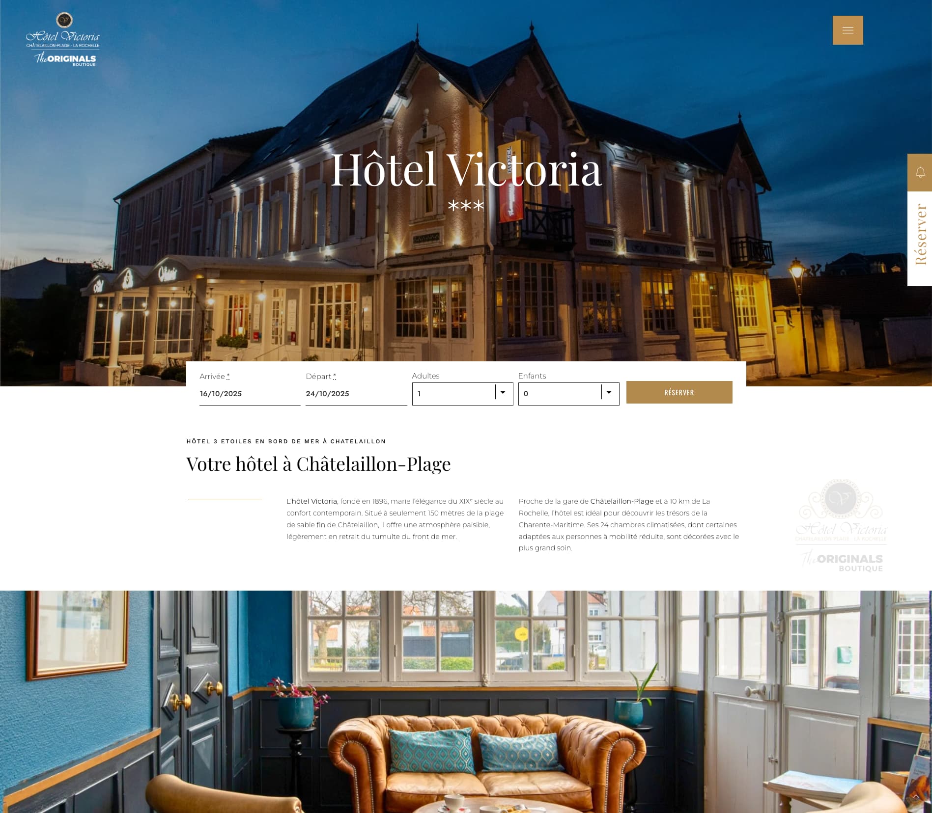 Diseño web para un hotel costero