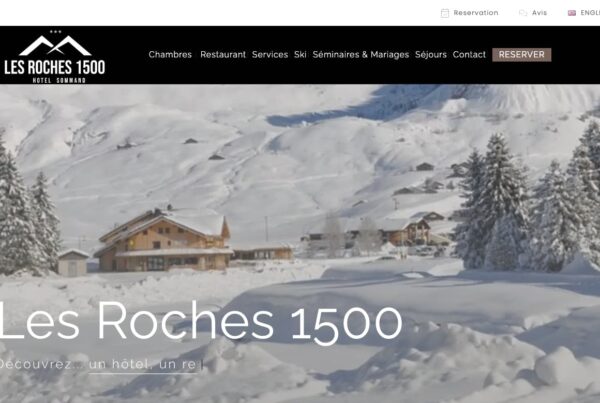 Hôtel Les Roches 1500 in Sommand, surrounded by snow-capped fir trees and mountains, a mountain hotel-restaurant nestling in the heart of the Alps.
