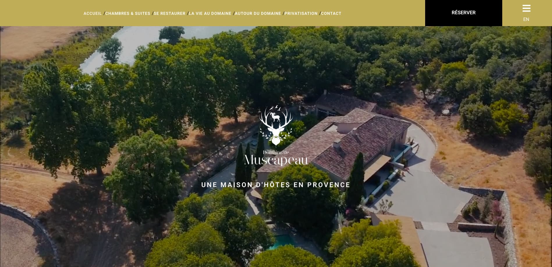 Ejemplo de página web para una casa de huéspedes en Provenza